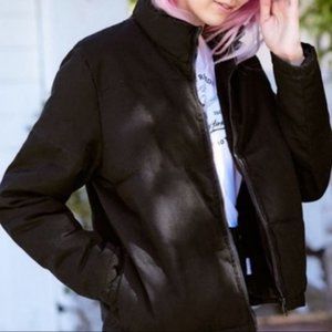 J. Galt Brandy Melville Zip Up Puff Jacket Black